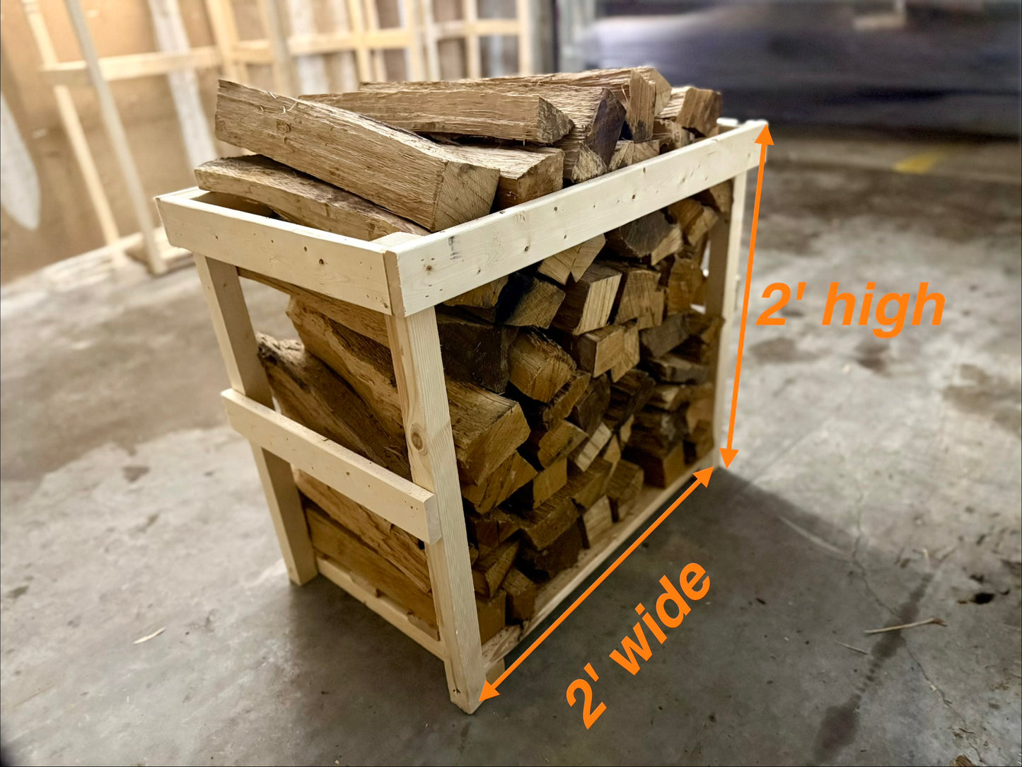 (Dallas only) Mini Stack, Kiln Dried Oak Firewood, 2' x 2' Stack with Free Delivery
